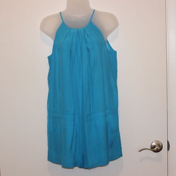 Amanda Uprichard Silk Blue Jumpsuit Romper Women Size S Small - Picture 5 of 12